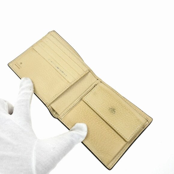 GUCCI GG Pattern Off The Grid Compact Wallet Canvas Leather Beige Gray 09EG261 - Picture 7 of 16